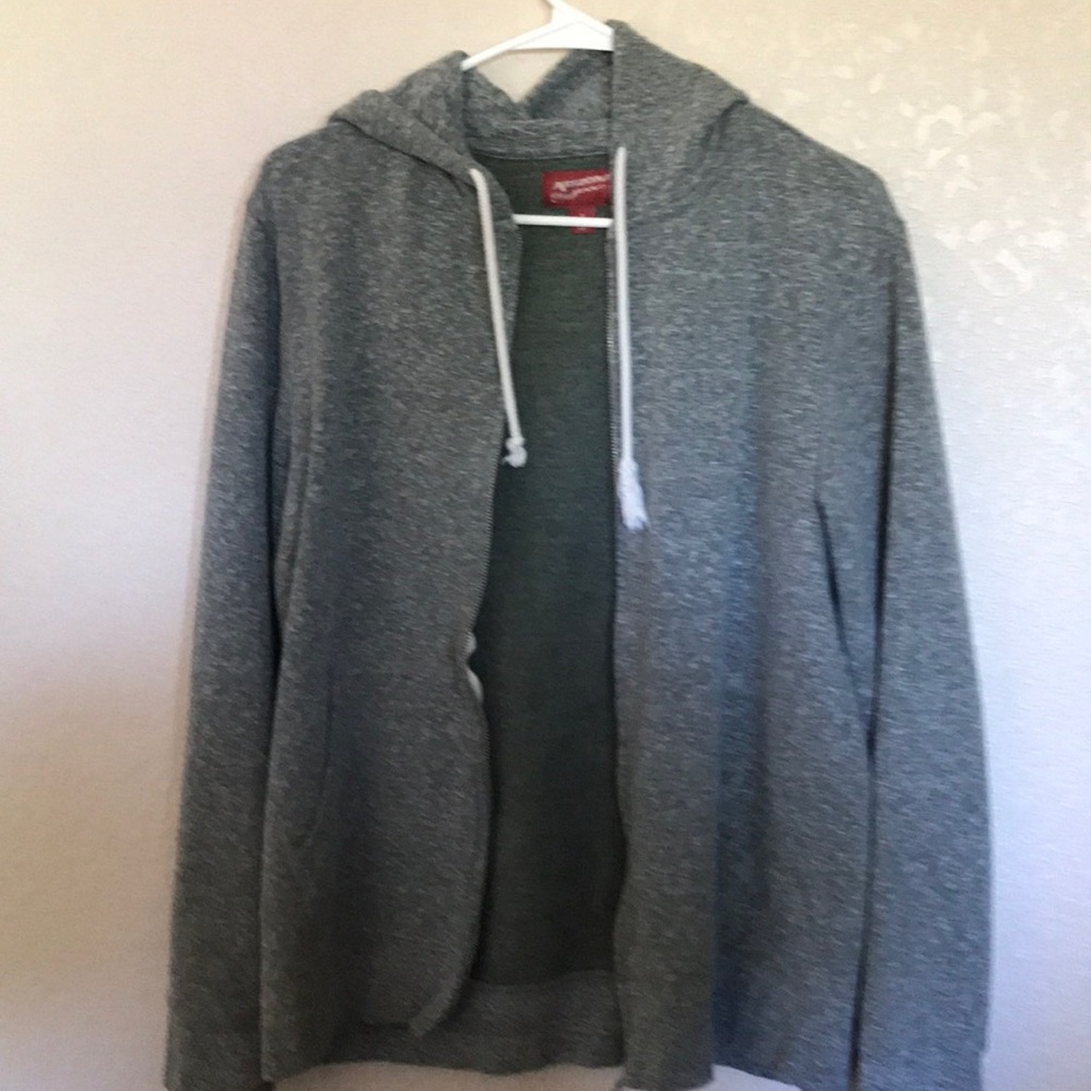 Gray Arizona jean.co zip up jacket